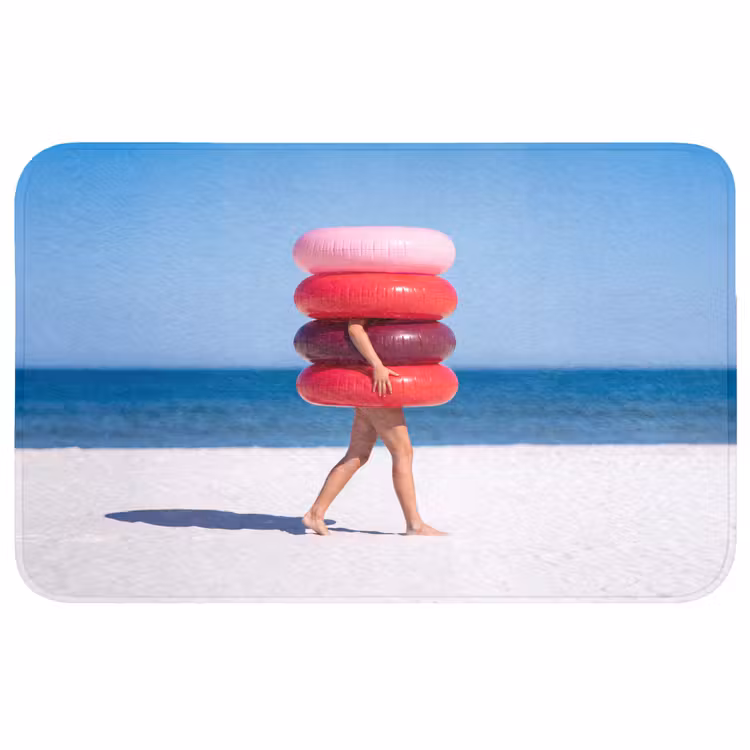 Wc Mat - Mensen - Strand - Zomer - Recreatie - Kleurrijk — 1