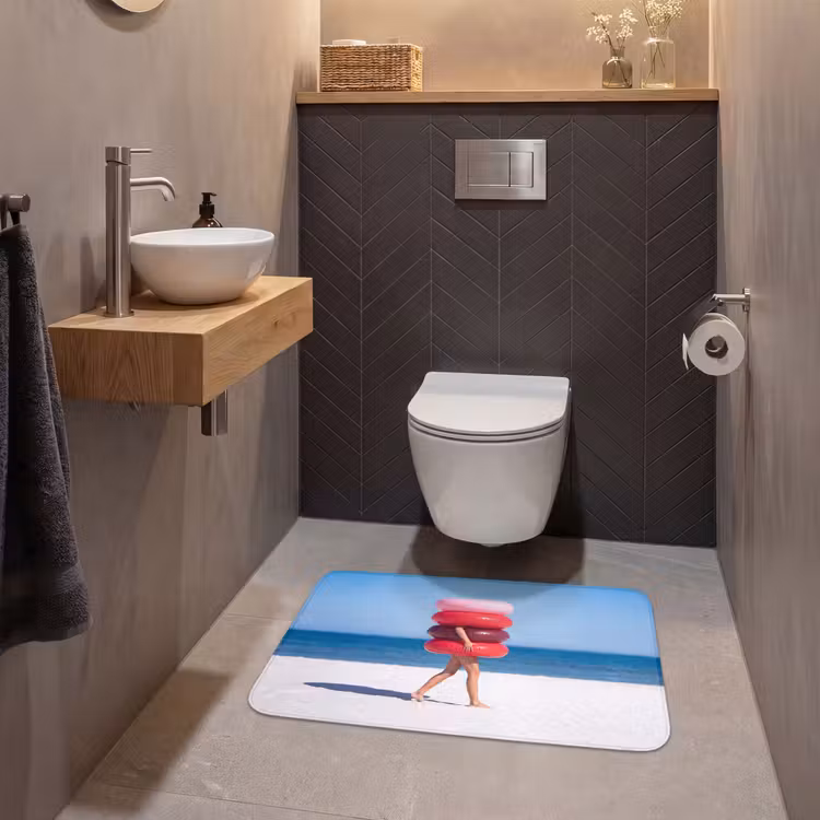 Wc Mat - Mensen - Strand - Zomer - Recreatie - Kleurrijk — 2