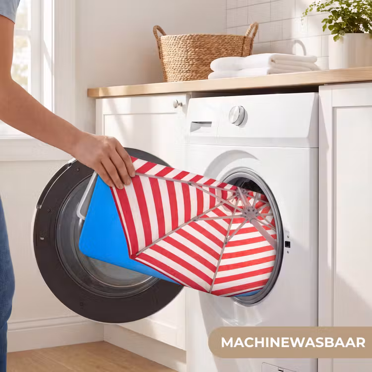 Wc Mat - Parasol - Strepen - Zomer - Rood - Blauw — 5