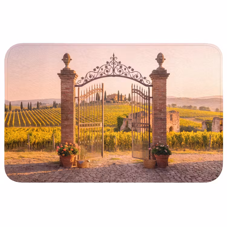 Wc Mat - Poort - Landschap - Platteland - Zonlicht - Warm — 1