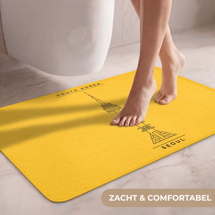 Wc Mat - Toren - Seoul - Architectuur - Minimalistisch - Geel — 7