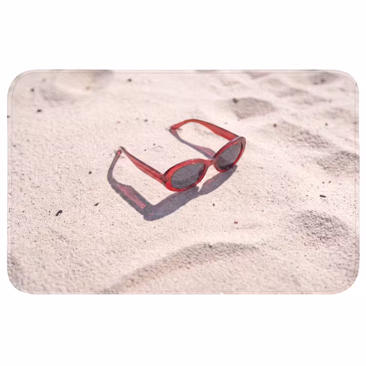 Wc Mat - Zonnebril - Strand - Vakantie - Rood — 1