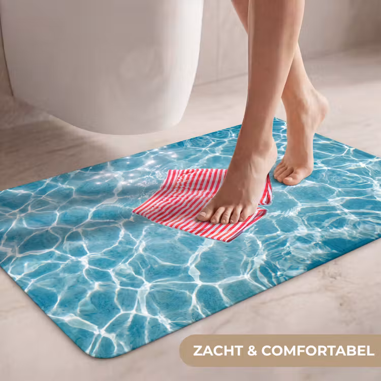 Wc Mat - Zwemkleding - Gestreept - Water - Zomer - Rood-wit — 7