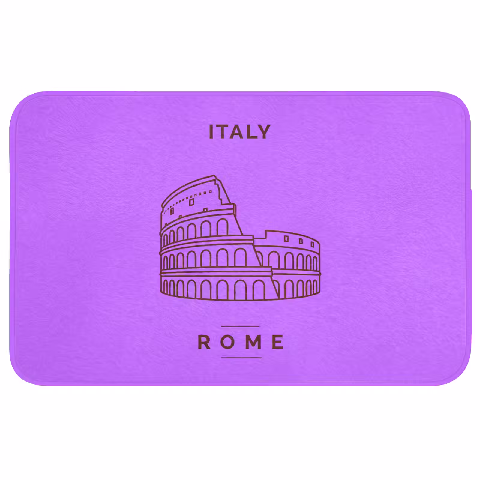 Wc Mat - Architectuur - Colosseum - Rome - Minimalistisch - Paars — 1