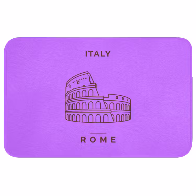 Wc Mat - Architectuur - Colosseum - Rome - Minimalistisch - Paars — 1