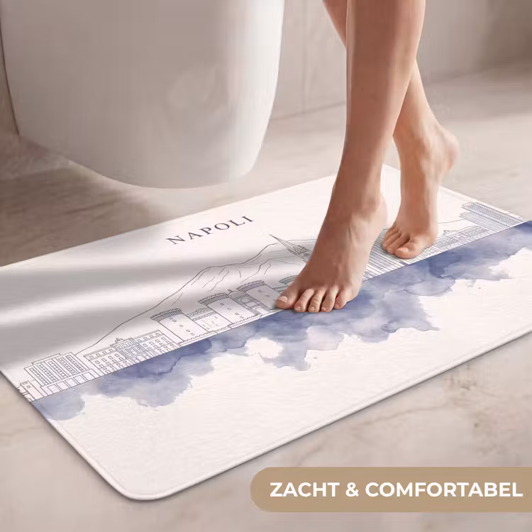 Wc Mat - Napels - Skyline - Italie - Lijntekening - Aquarel — 7