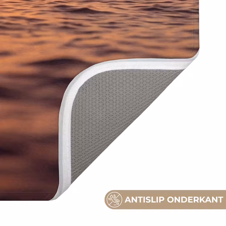 Wc Mat - Persoon - Surfen - Zonsondergang - Zee - Oranje — 3