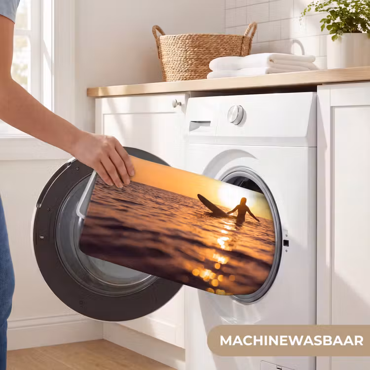 Wc Mat - Persoon - Surfen - Zonsondergang - Zee - Oranje — 5