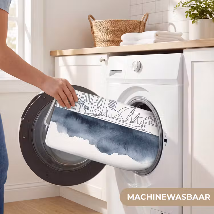 Wc Mat - Stad - Skyline - Architectuur - Minimalistisch - Blauw — 5