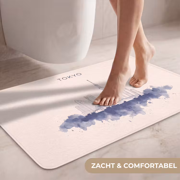 Wc Mat - Tokyo - Skyline - Stad - Abstract - Blauw — 7