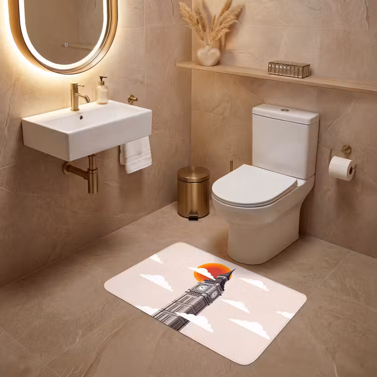 Wc Mat - Toren - Klok - Londen - Architectuur - Retro — 4