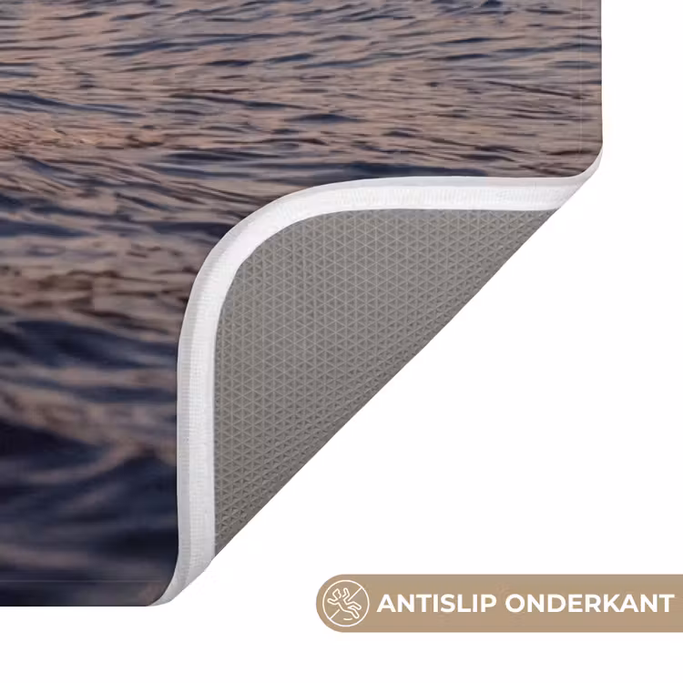 Wc Mat - Zee - Golven - Zonsondergang - Kust - Goud — 3