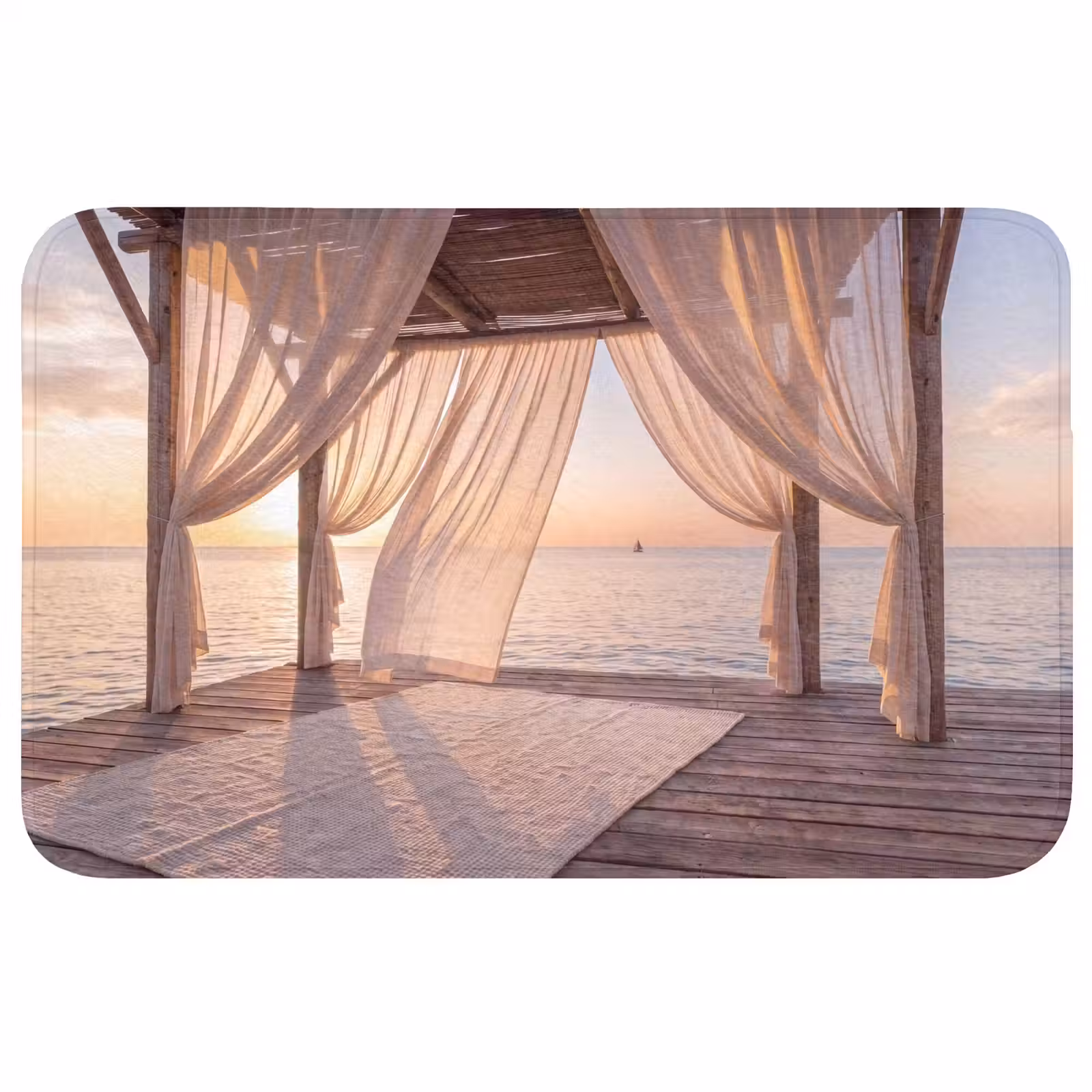 Wc Mat - Overkapping - Zee - Zonsondergang - Vakantie - Rust — 1