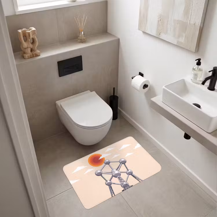 Wc Mat - Architectuur - Geometrie - Stad - Modern - Grijs — 6