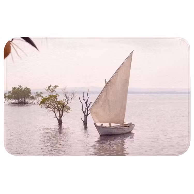 Wc Mat - Boot - Zeil - Water - Tropisch - Natuur — 1