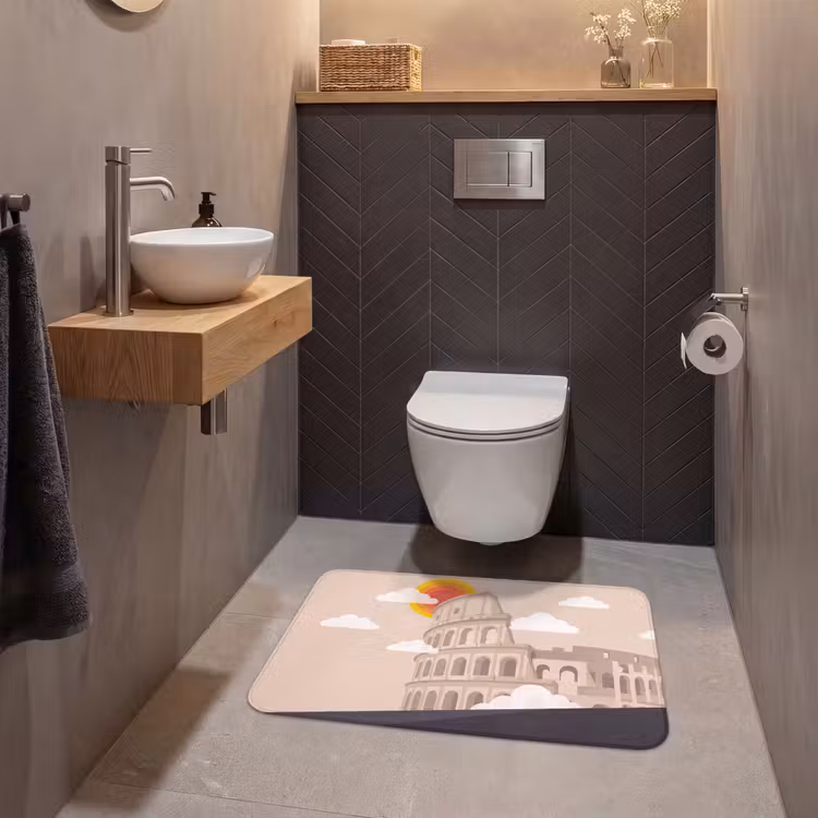 Wc Mat - Colosseum - Zonsopgang - Rome - Architectuur - Beige — 2