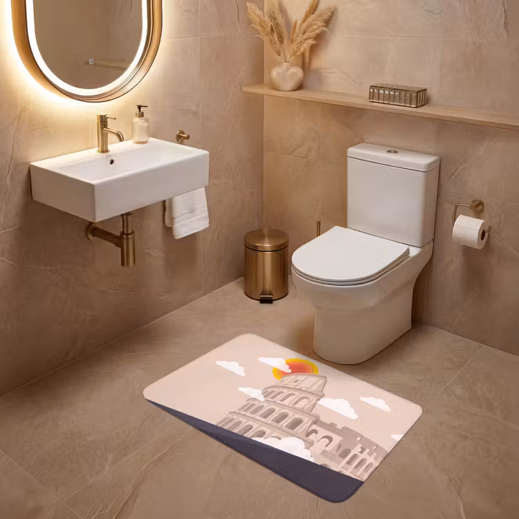 Wc Mat - Colosseum - Zonsopgang - Rome - Architectuur - Beige — 4