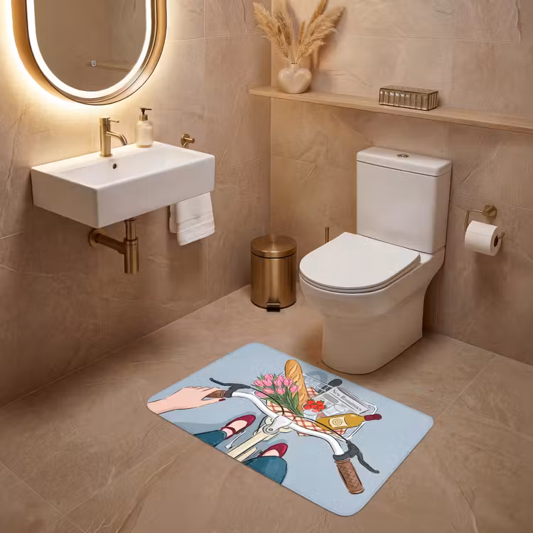 Wc Mat - Fiets - Picknick - Zomer - Illustratie — 4