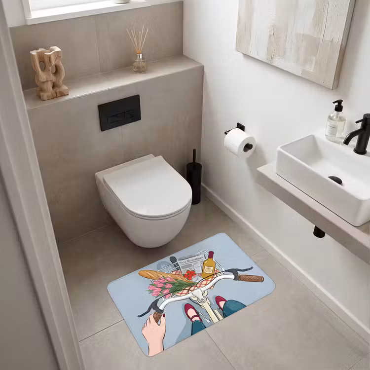 Wc Mat - Fiets - Picknick - Zomer - Illustratie — 6