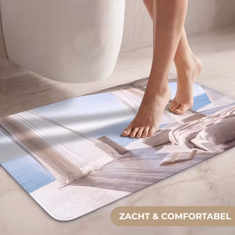 Wc Mat - Interieur - Zeezicht - Modern - Rust - Beige — 7