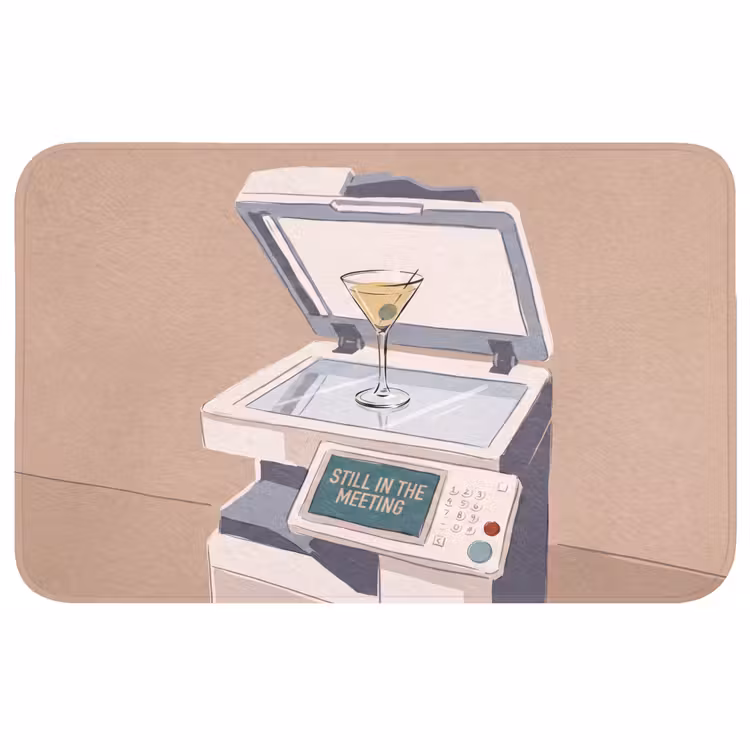Wc Mat - Kantoor - Drank - Humor - Illustratie — 1