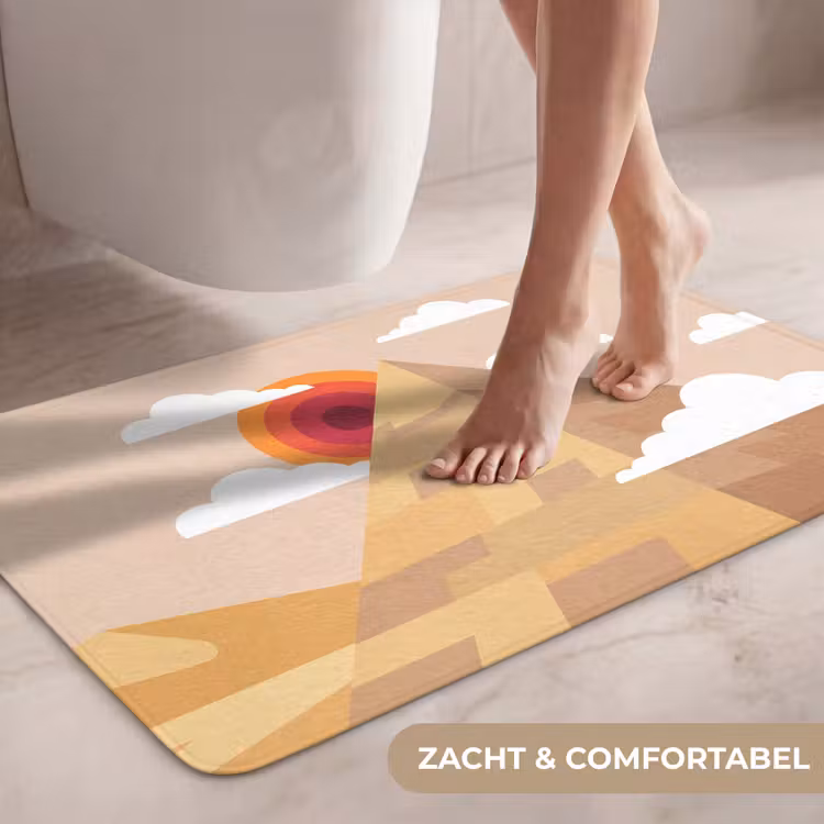 Wc Mat - Piramide - Zon - Woestijn - Modern - Oranje — 7
