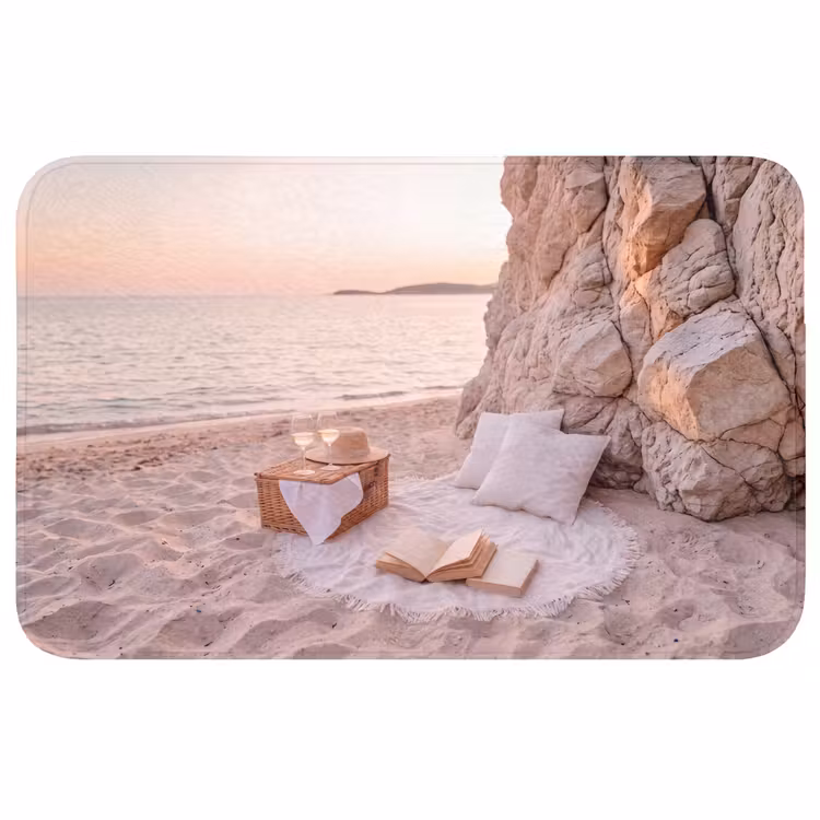 Wc Mat - Strand - Picknick - Zonsondergang - Zomer - Natuur — 1