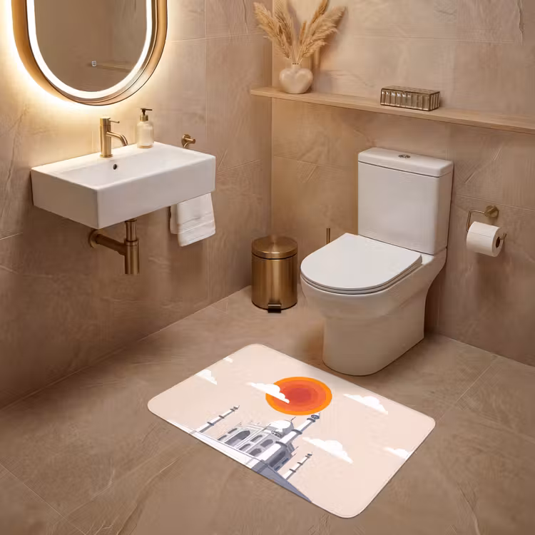 Wc Mat - Taj Mahal - Zon - Koepel - Architectuur - India - Grafisch — 4
