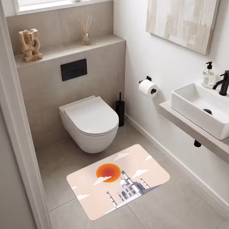 Wc Mat - Taj Mahal - Zon - Koepel - Architectuur - India - Grafisch — 6