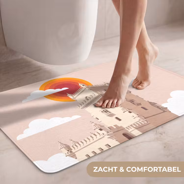 Wc Mat - Toren - Rivier - Architectuur - Modern - Oranje — 7