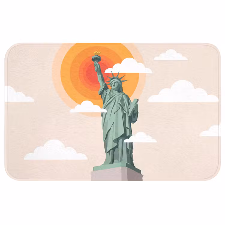 Wc Mat - Vrijheidsbeeld - New York - Zon - Modern — 1