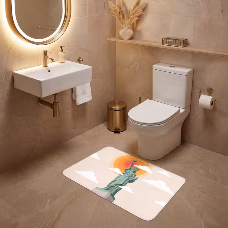 Wc Mat - Vrijheidsbeeld - New York - Zon - Modern — 4