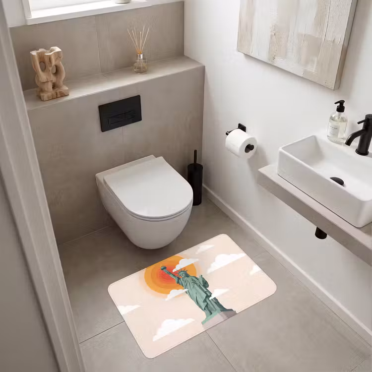 Wc Mat - Vrijheidsbeeld - New York - Zon - Modern — 6