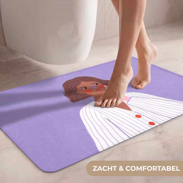 Wc Mat - Vrouw - Gezicht - Mensen - Abstract - Kleurrijk — 7