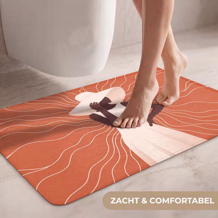 Wc Mat - Vrouw - Hoed - Portret - Modern - Beige — 7
