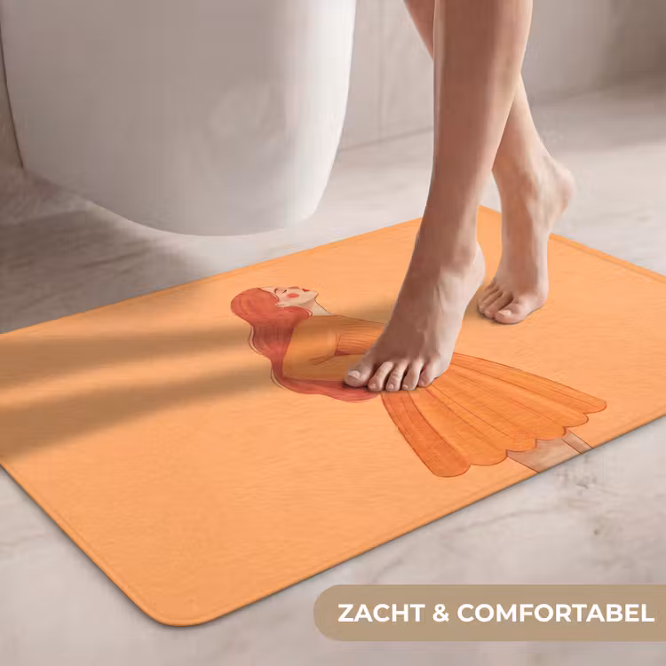 Wc Mat - Vrouw - Profiel - Mensen - Modern - Oranje — 7