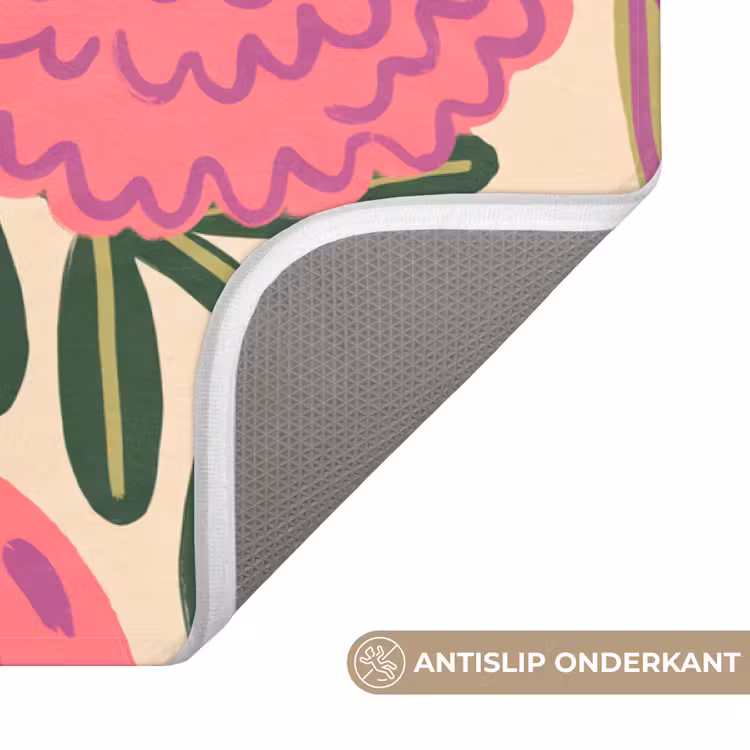 Wc Mat - Bloemen - Boeket - Natuur - Abstract - Roze — 3