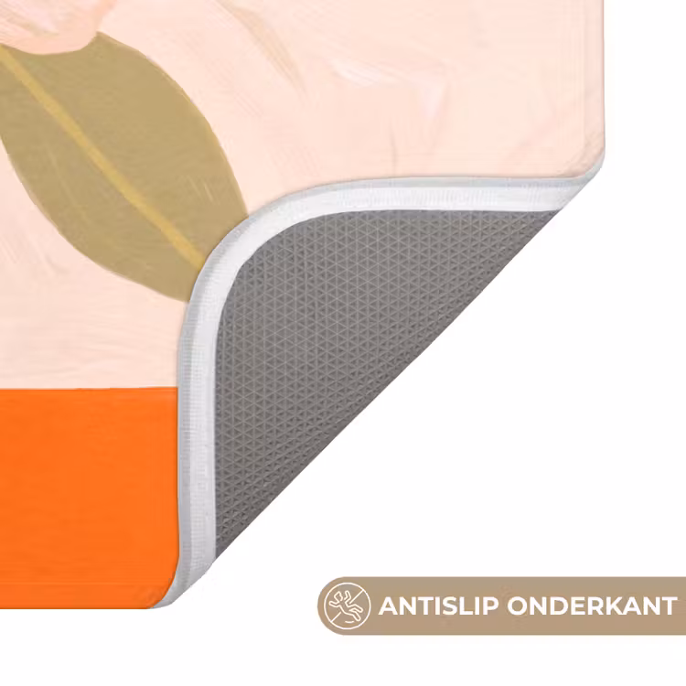 Wc Mat - Bloemen - Vaas - Abstract - Paars - Oranje — 3