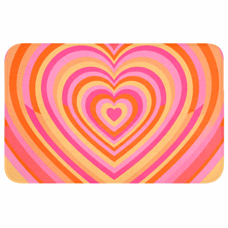 Wc Mat - Hart - Concentrisch - Abstract - Liefde - Kleurrijk — 1