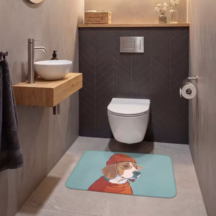 Wc Mat - Hond - Beanie - Zonnebril - Dieren - Modern — 2