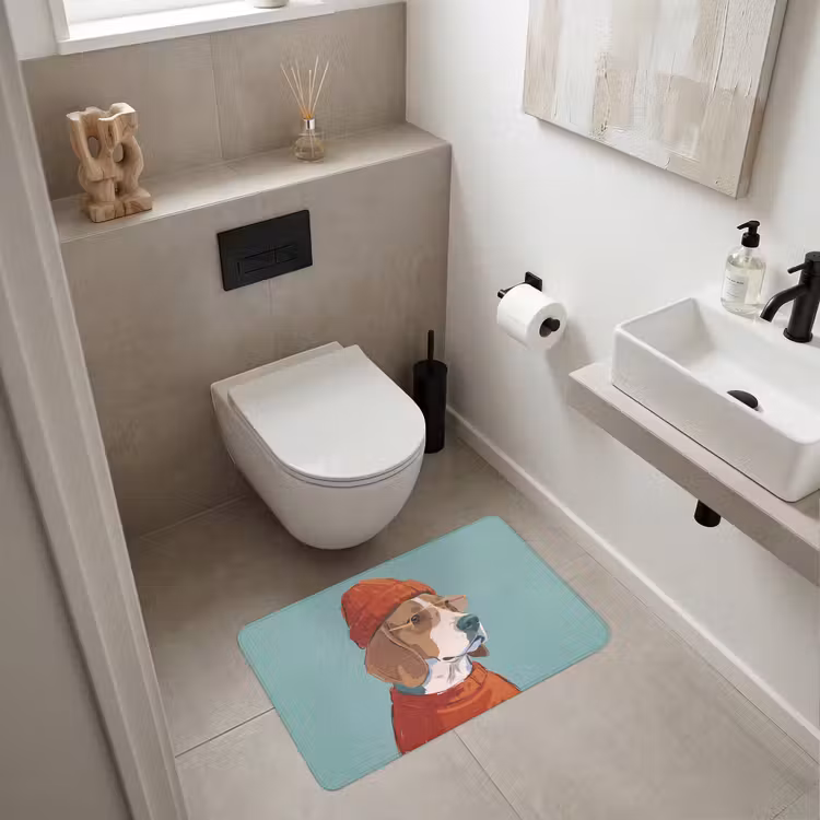 Wc Mat - Hond - Beanie - Zonnebril - Dieren - Modern — 6