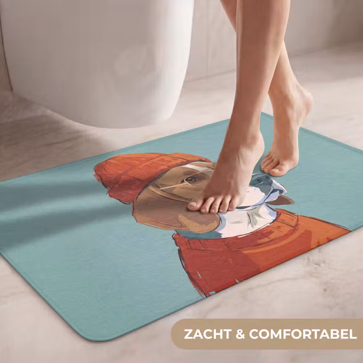 Wc Mat - Hond - Beanie - Zonnebril - Dieren - Modern — 7