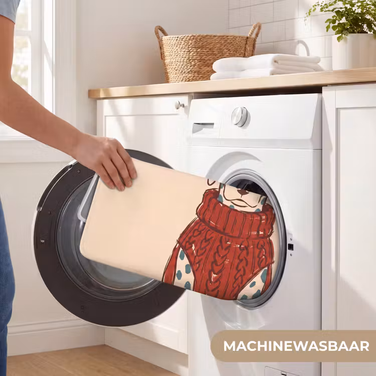 Wc Mat - Hond - Trui - Winter - Dieren - Rood — 5