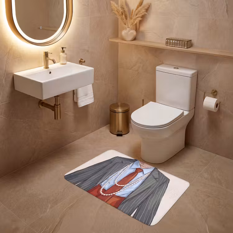 Wc Mat - Kleding - Strik - Parels - Klassiek - Mode — 4