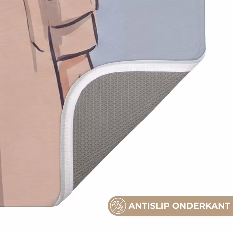 Wc Mat - Mensen - Boodschappen - Stadsleven - Modern - Kleurrijk — 3