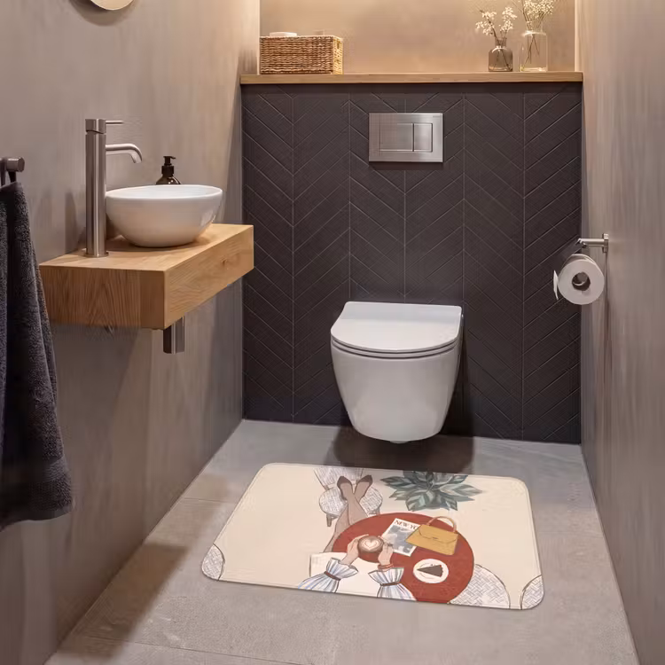 Wc Mat - Mensen - Cafe - Koffie - Stadsleven - Modern — 2