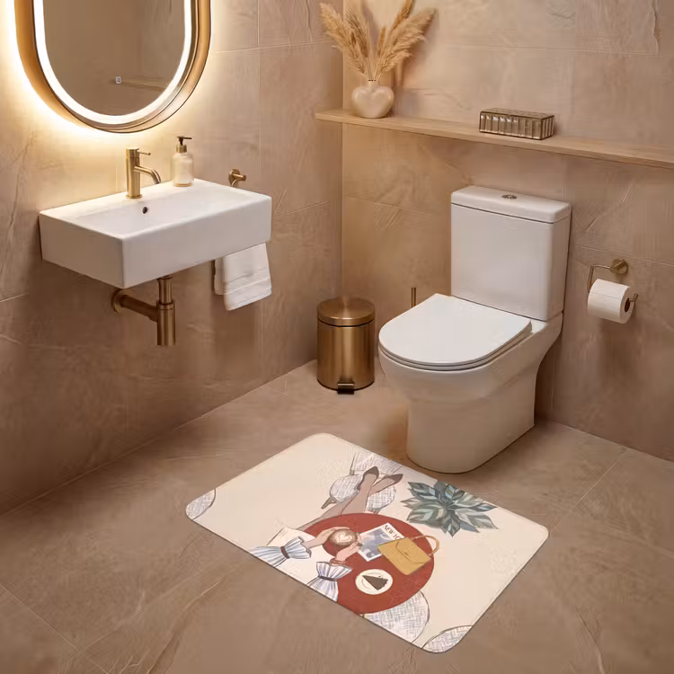 Wc Mat - Mensen - Cafe - Koffie - Stadsleven - Modern — 4