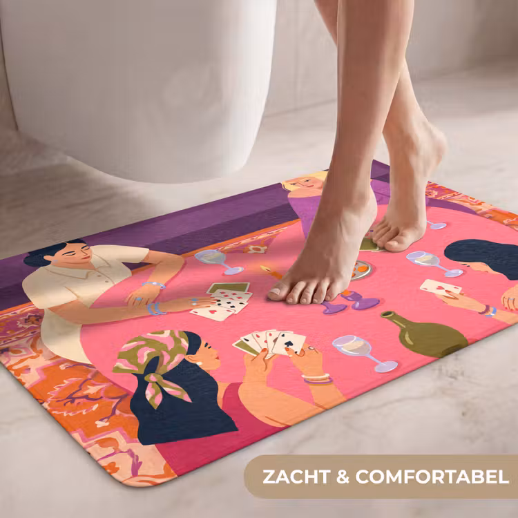 Wc Mat - Mensen - Kaartspel - Interieur - Modern - Kleurrijk — 7