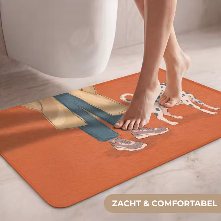 Wc Mat - Persoon - Hond - Dieren - Illustratie - Modern — 7