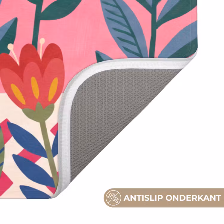 Wc Mat - Vrouw - Cocktail - Bloemen - Modern - Roze — 3